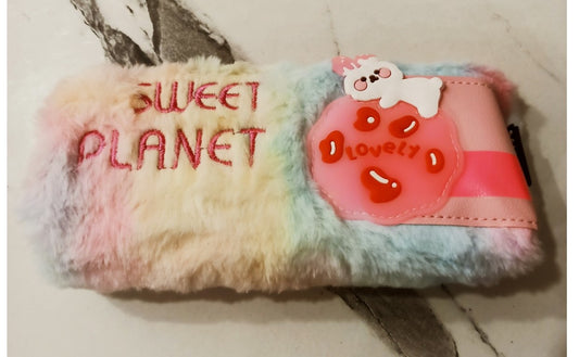 Cute Bunny Bow Quilted Pencil Case - Kawaii Stationery Pouch (Pack of 2)