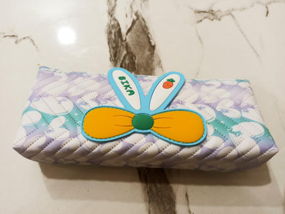 Bika Kawaii Butterfly Pencil Case - Colorful Quilted Stationery Pouch for Kids and Teens