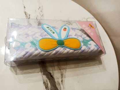 Bika Kawaii Butterfly Pencil Case - Colorful Quilted Stationery Pouch for Kids and Teens