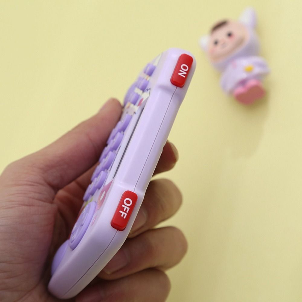 Cute Gamepad-Shaped Mini Calculators - Portable Kawaii Electronic Calculators for Kids and Students in Purple Sheep and Blue Designs