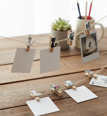 Cute Cartoon Wooden Clips Set (Pack of 4)