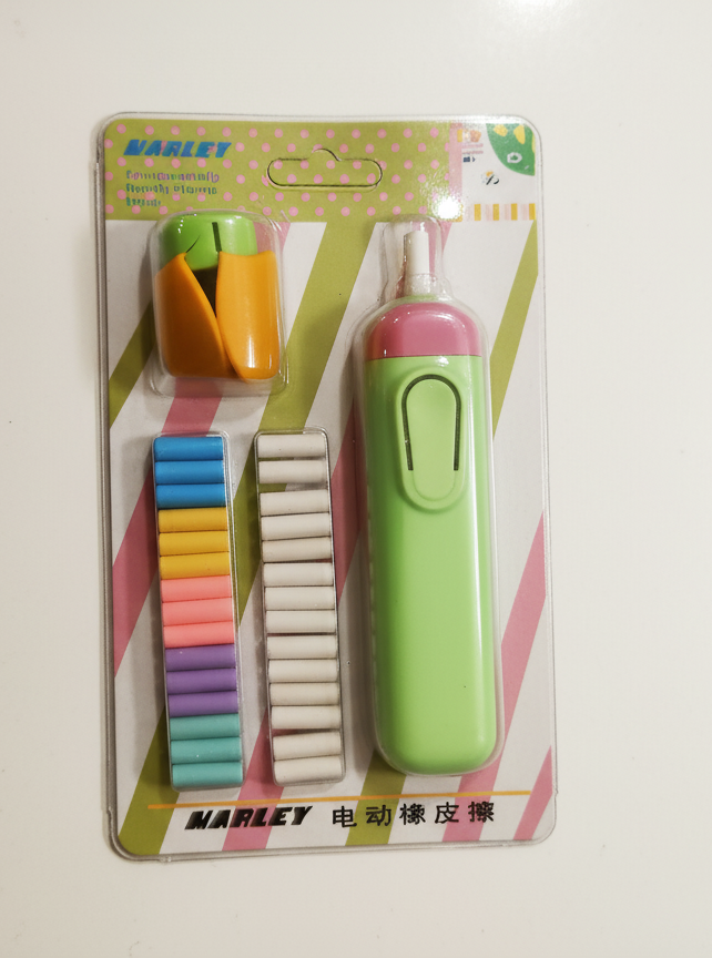 Marley Colorful Electric Eraser Set - Fun and Functional Eraser Kit with Refills