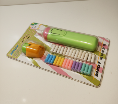 Marley Colorful Electric Eraser Set - Fun and Functional Eraser Kit with Refills